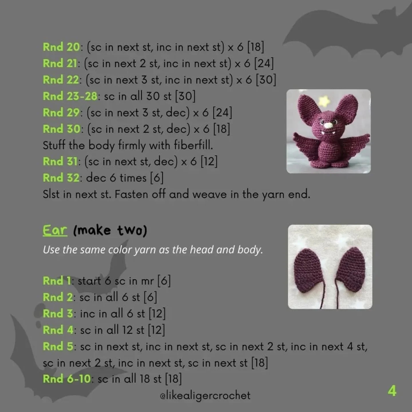 free pattern chip the bat