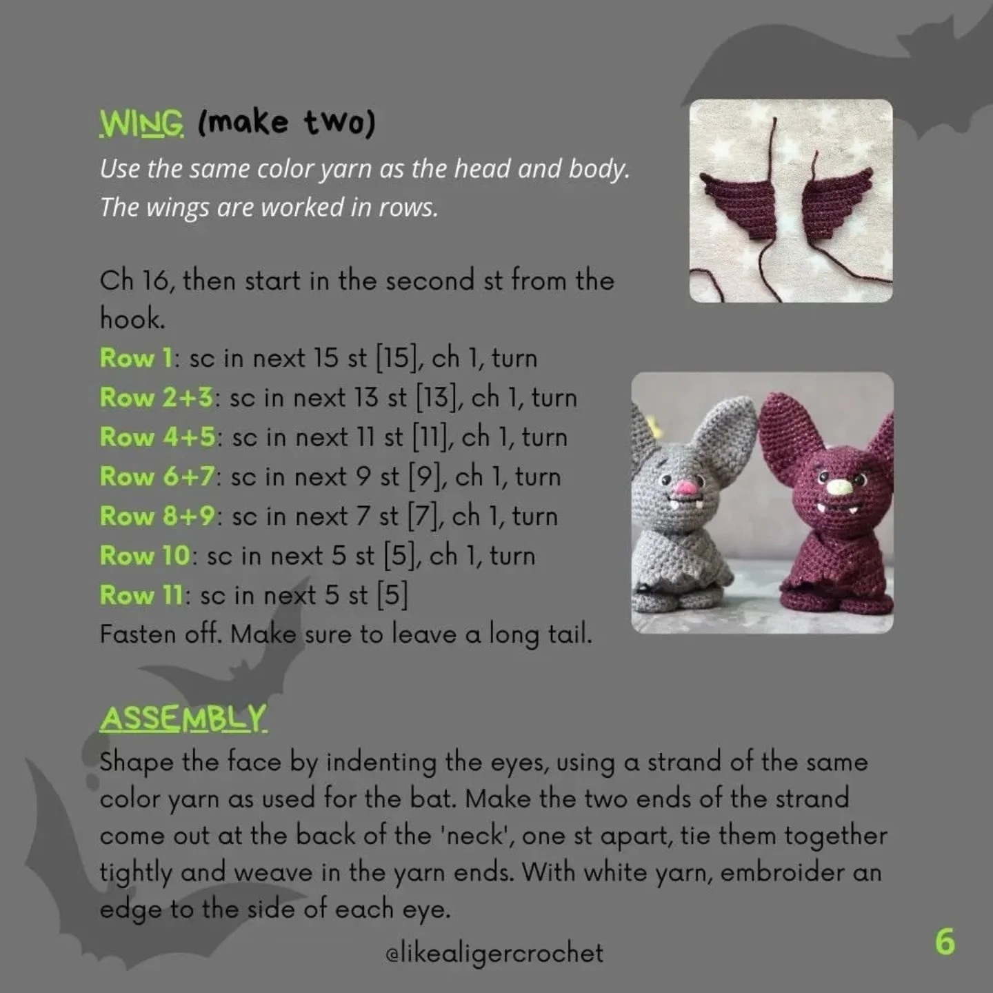 free pattern chip the bat
