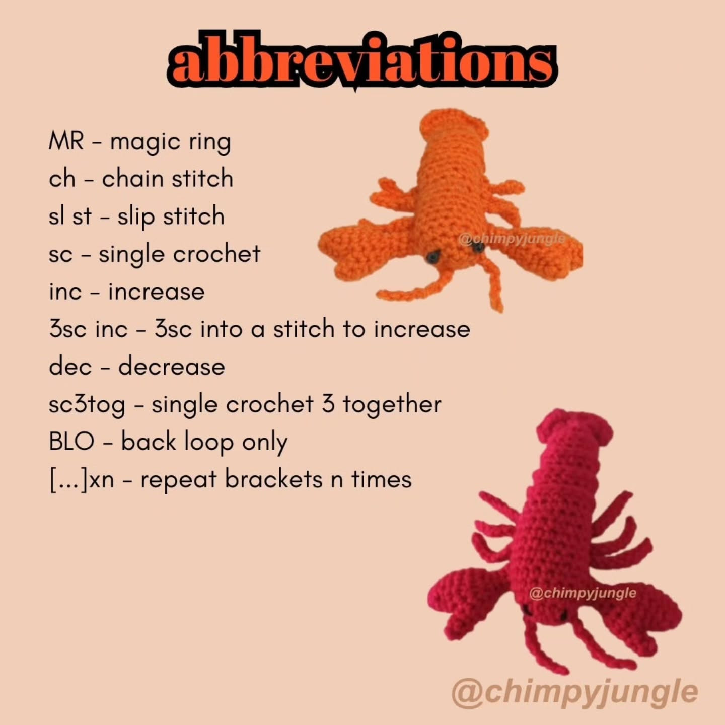 free pattern crochet a lobster friend