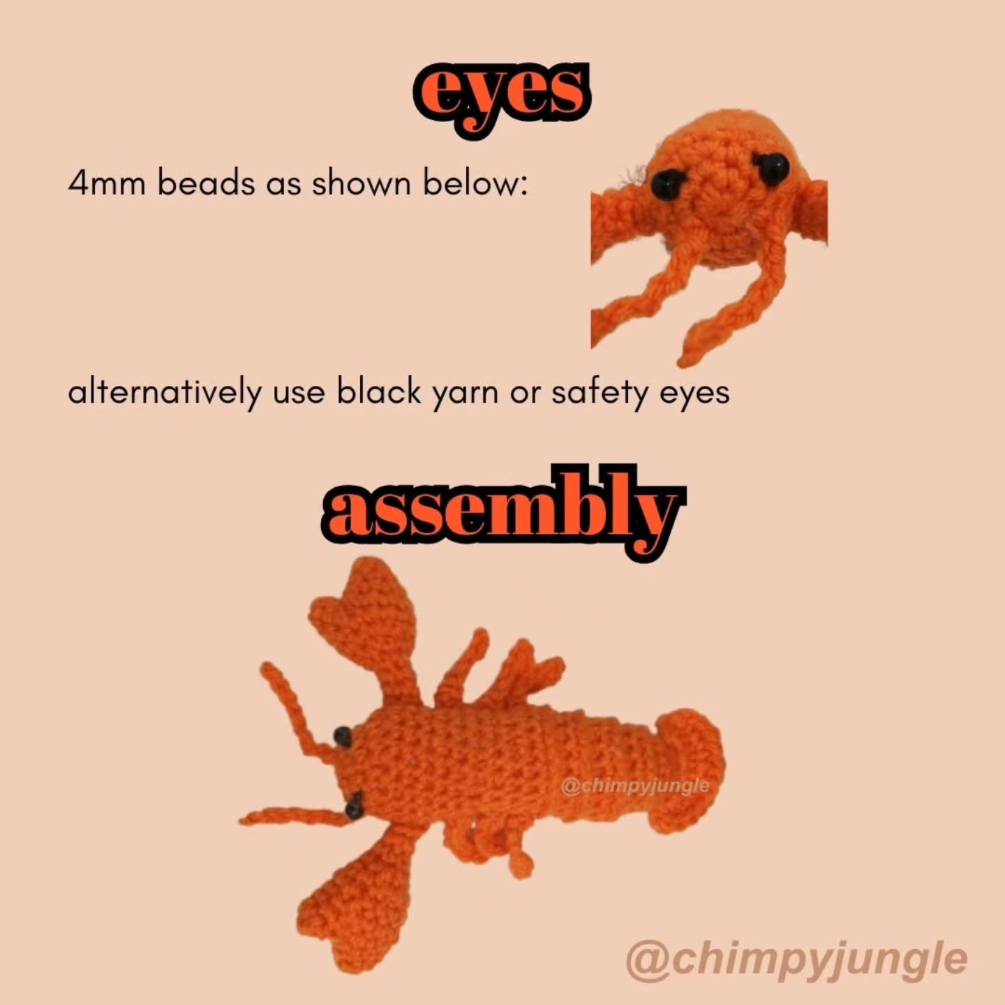 free pattern crochet a lobster friend