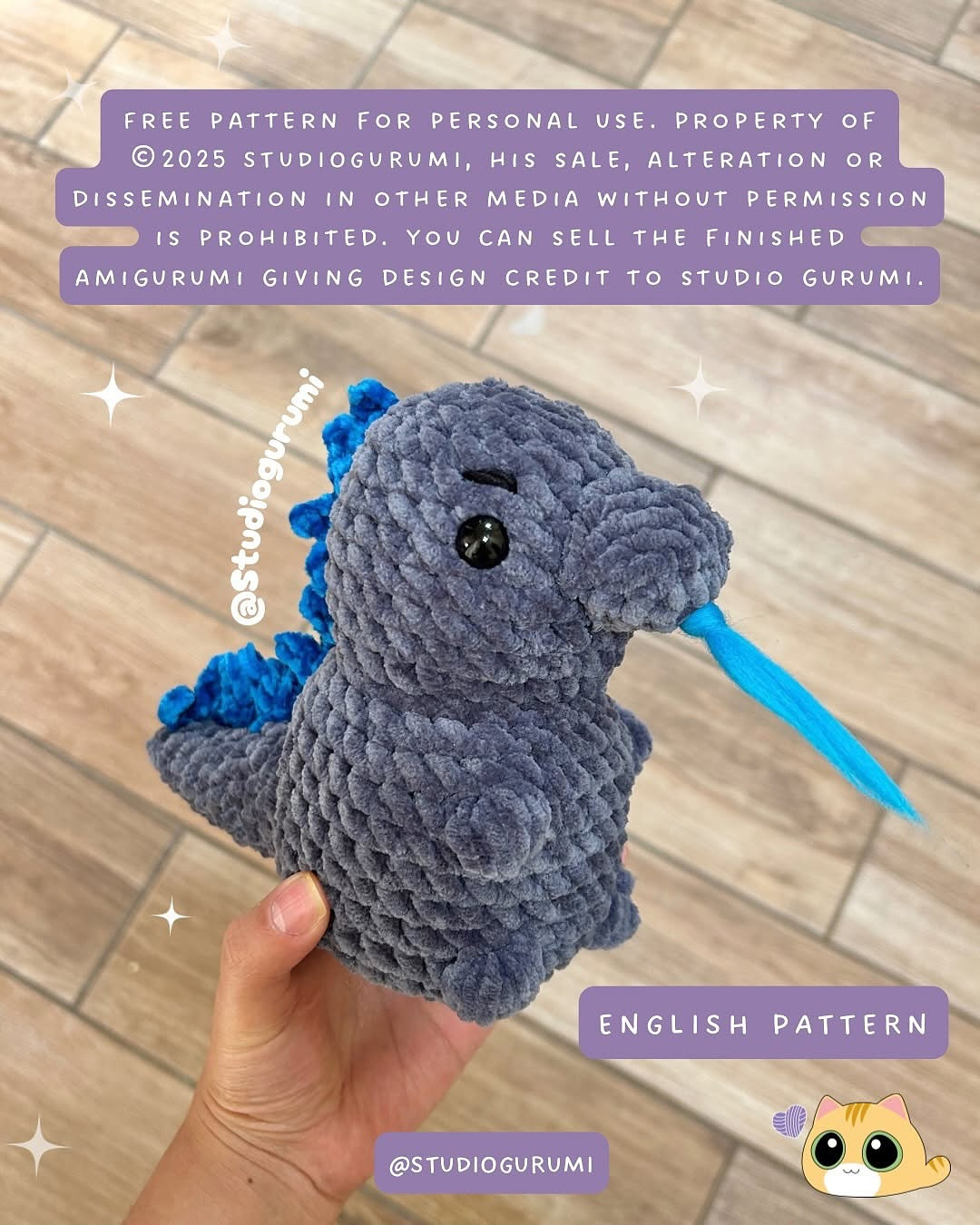 free pattern godzilla baby