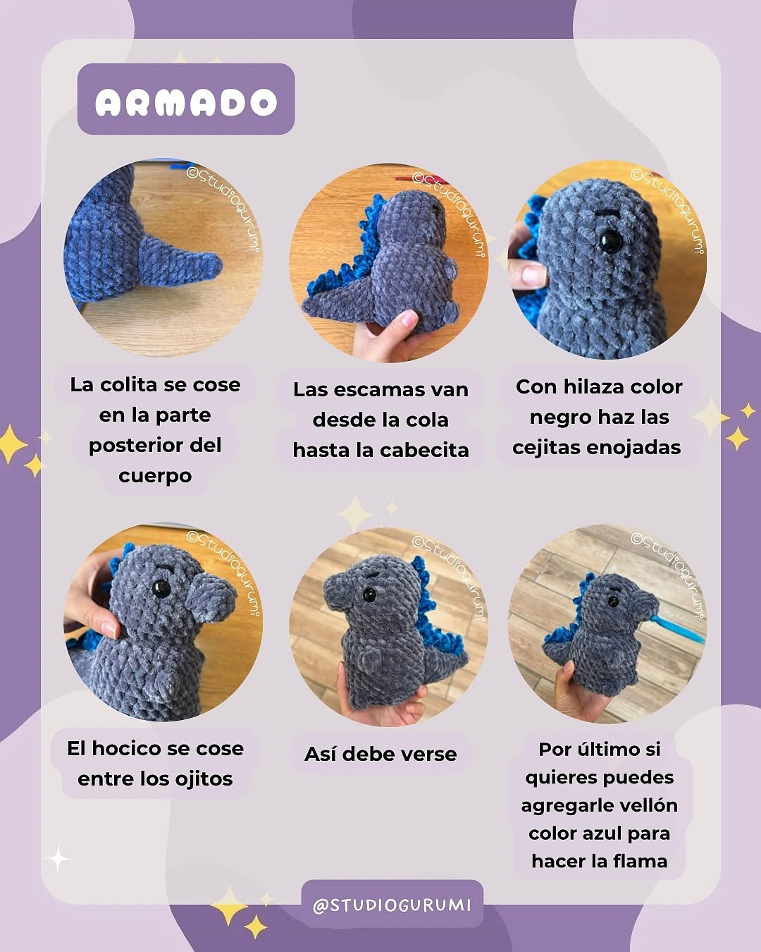 free pattern godzilla baby