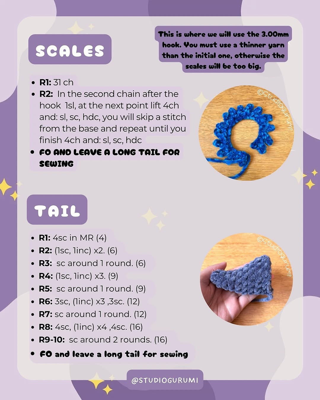 free pattern godzilla baby