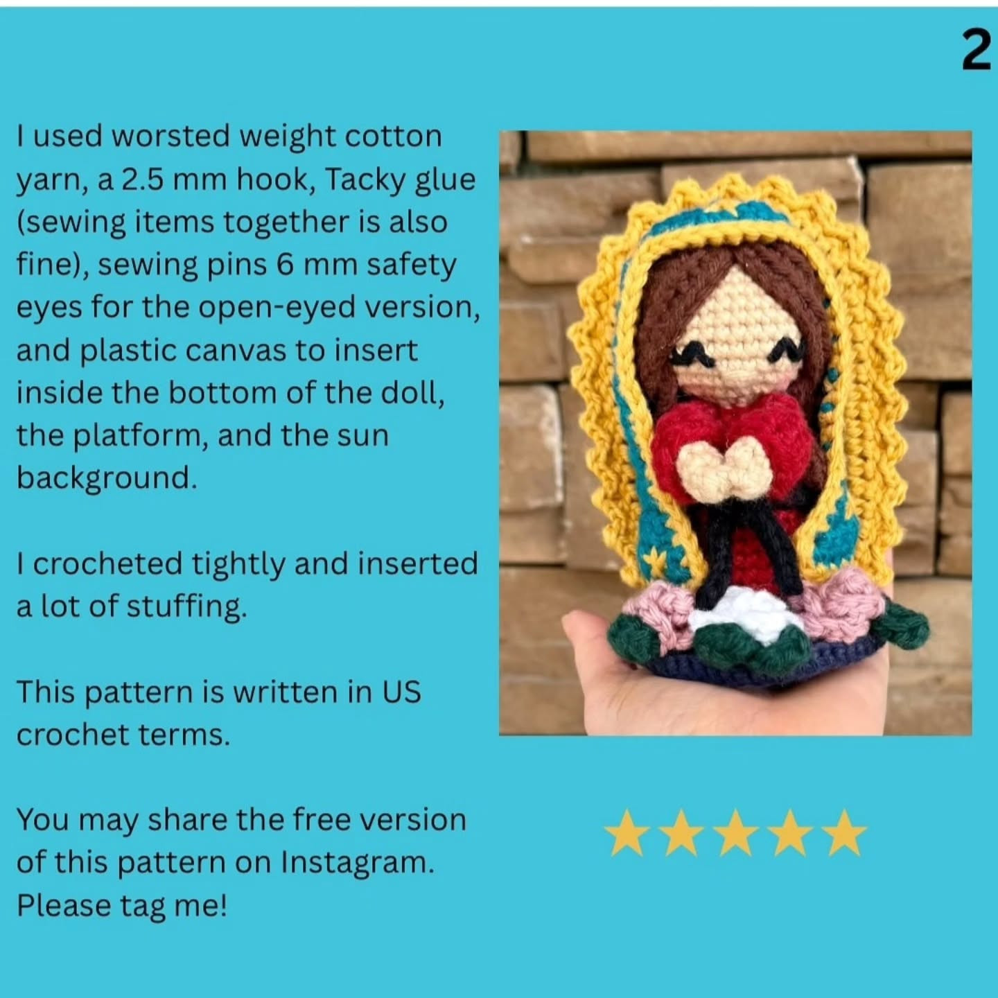 free pattern little our lady of guadalupe