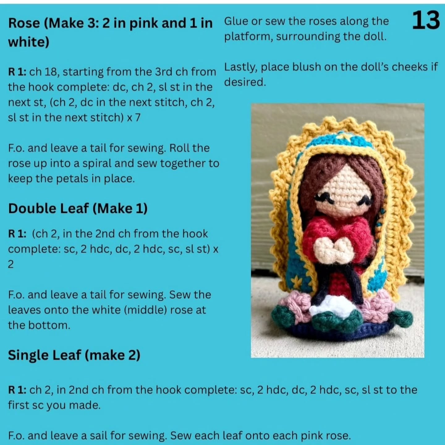 free pattern little our lady of guadalupe