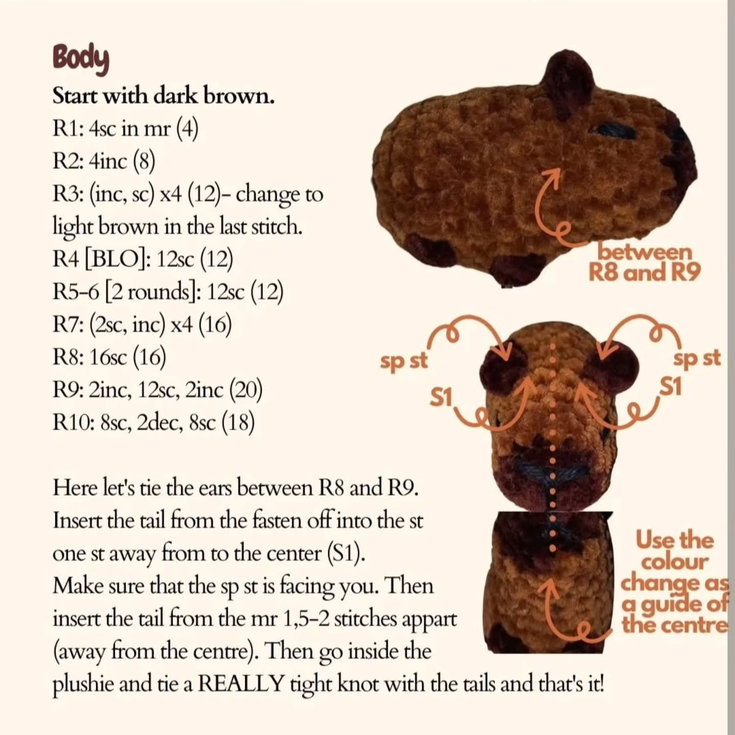 free pattern low sew capybara