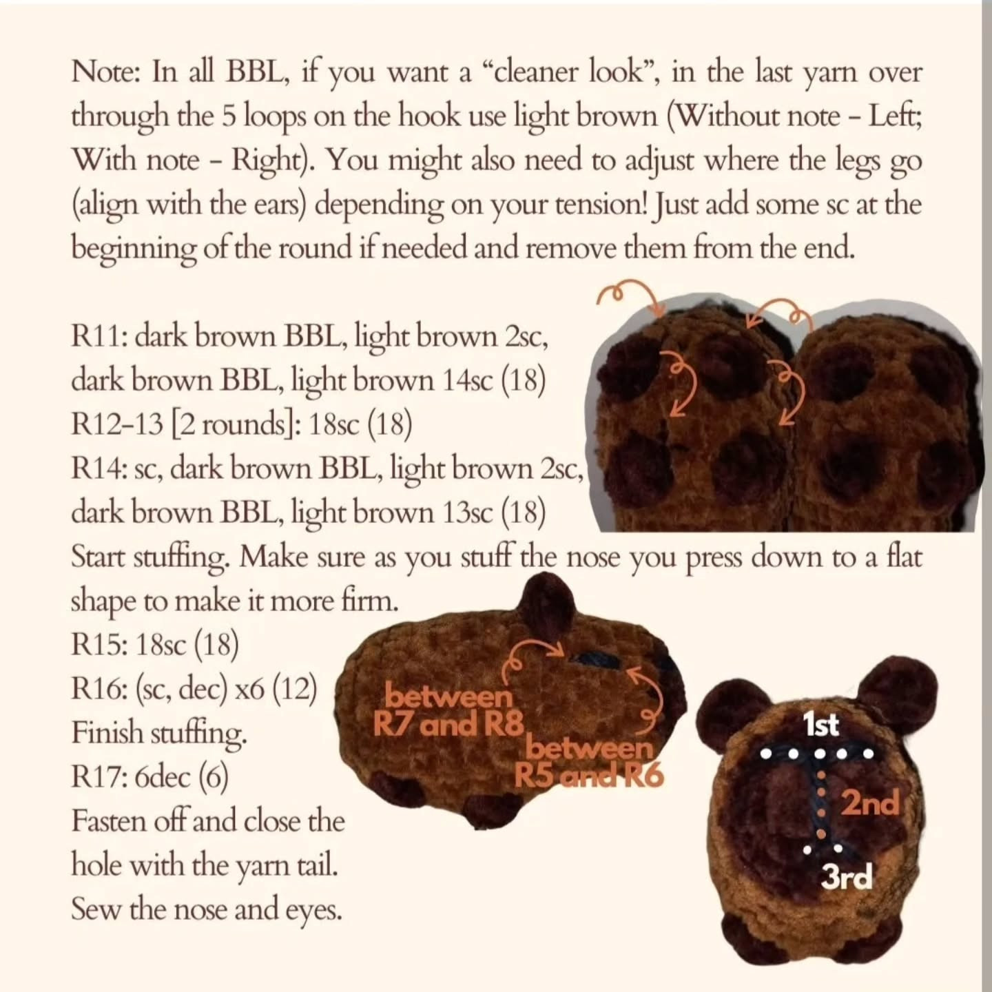 free pattern low sew capybara