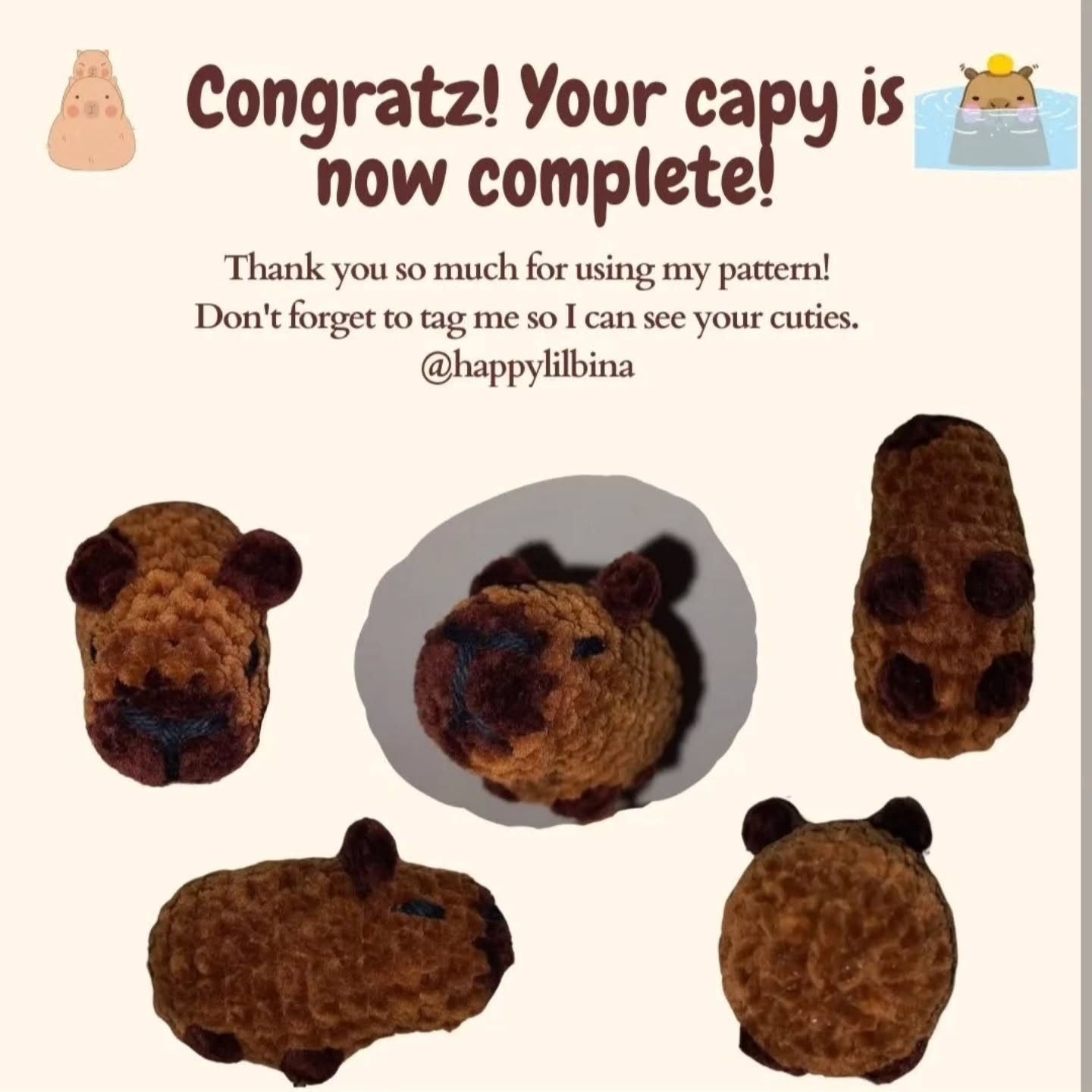 free pattern low sew capybara