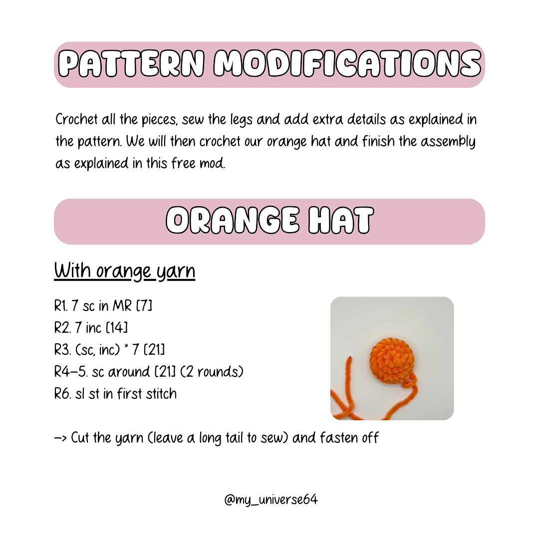 free pattern mod orange quacklyn