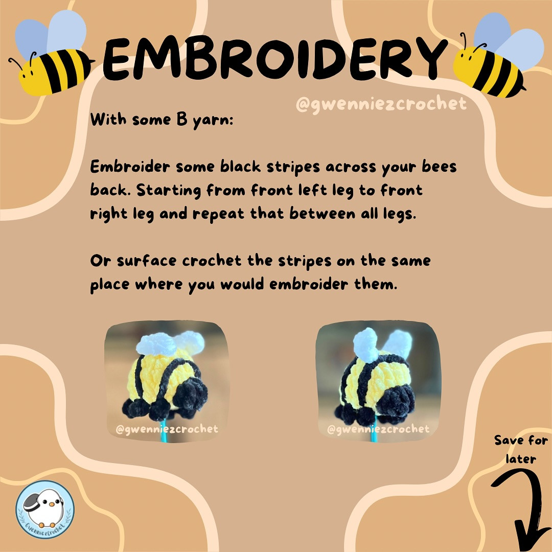 free pattern no sew bumble bee