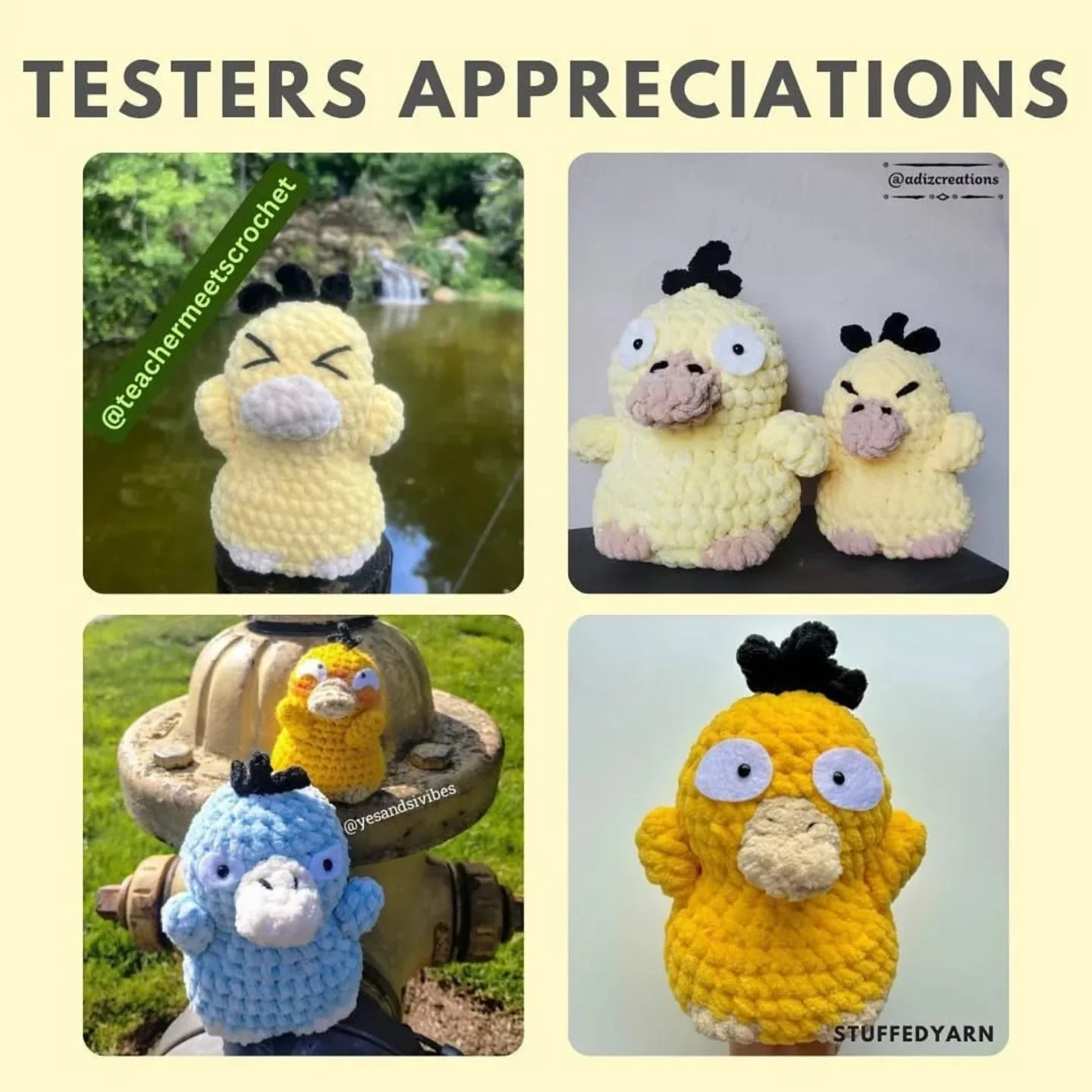 free pattern psyduck baby