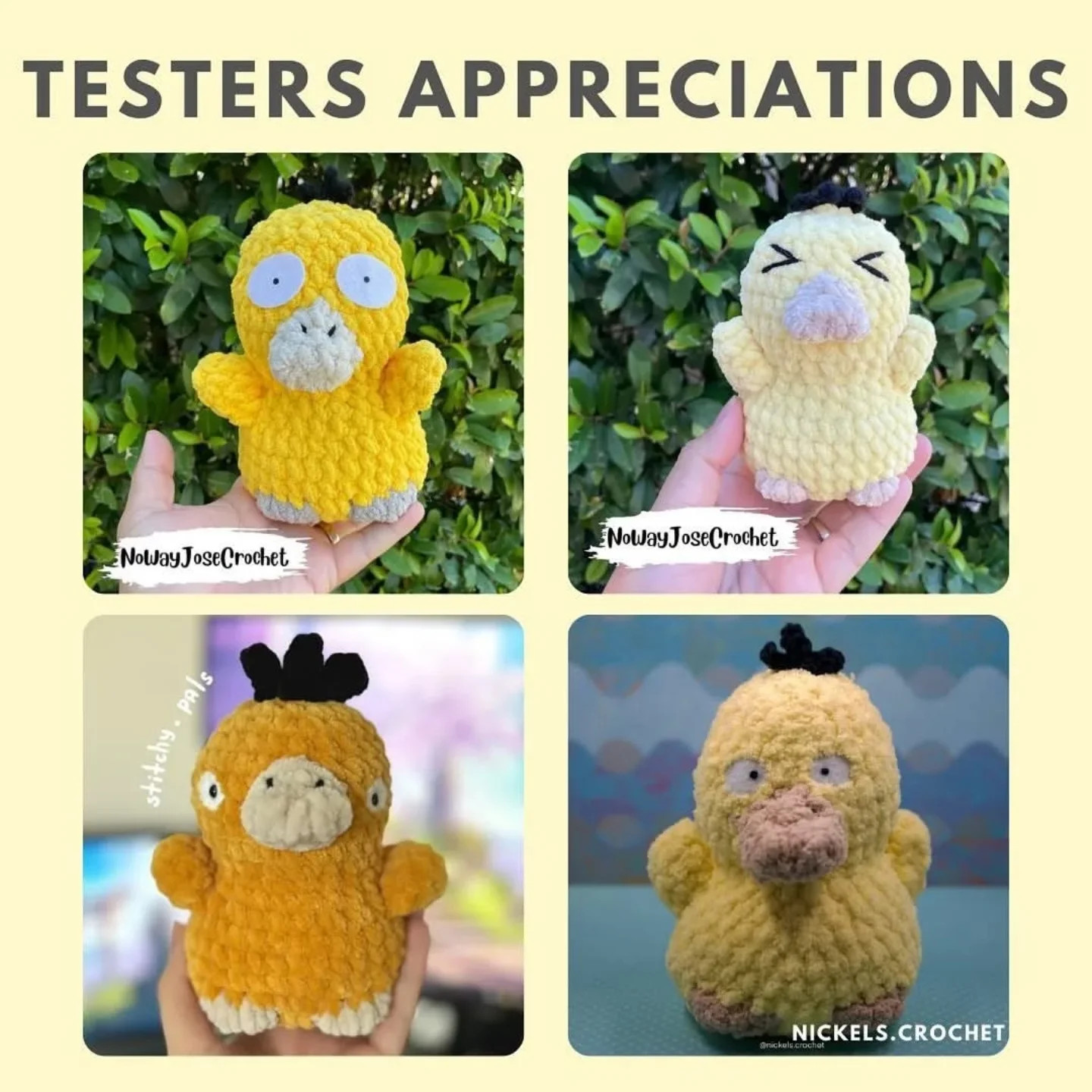 free pattern psyduck baby