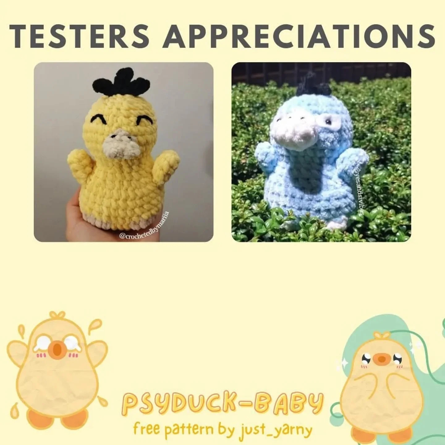 free pattern psyduck baby