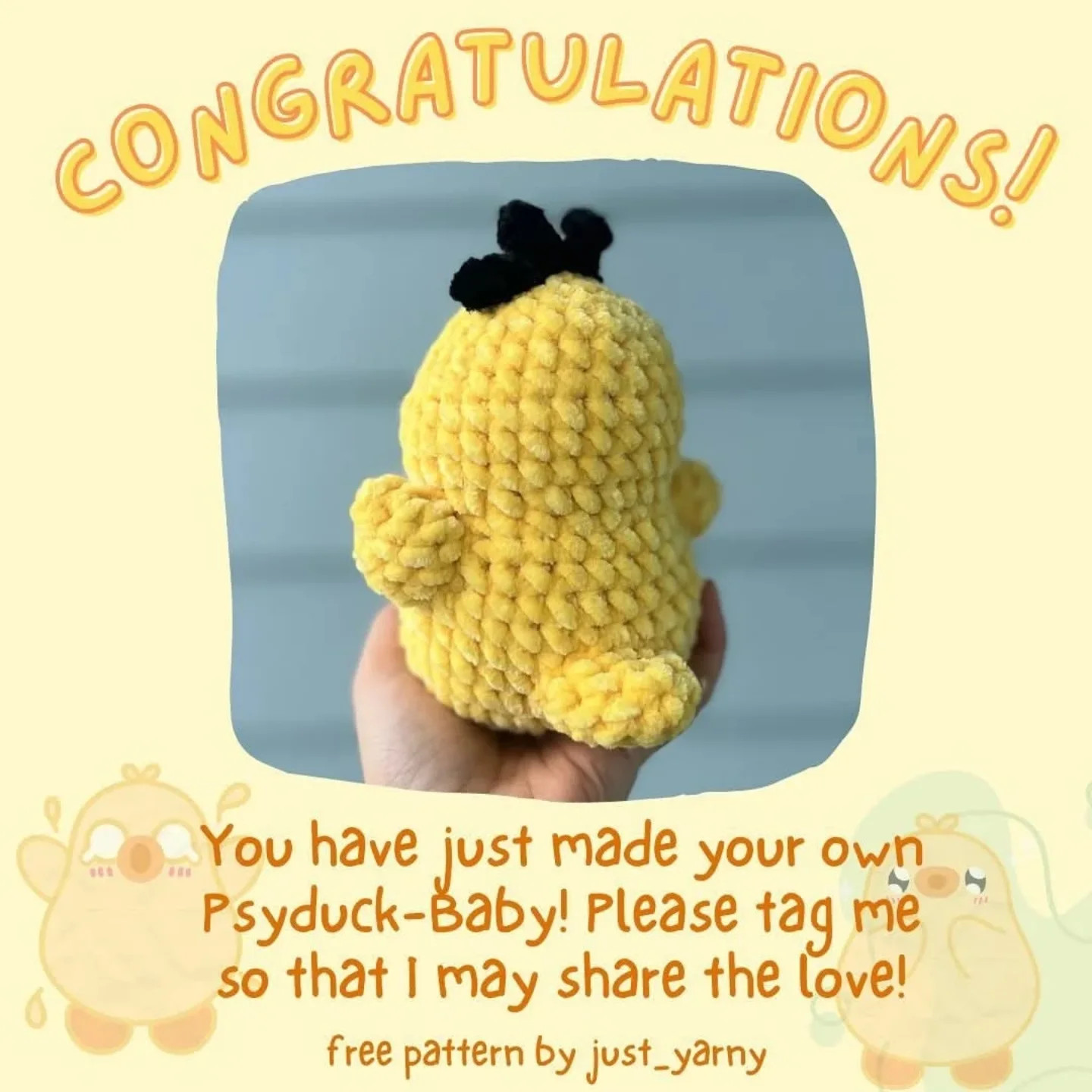 free pattern psyduck baby