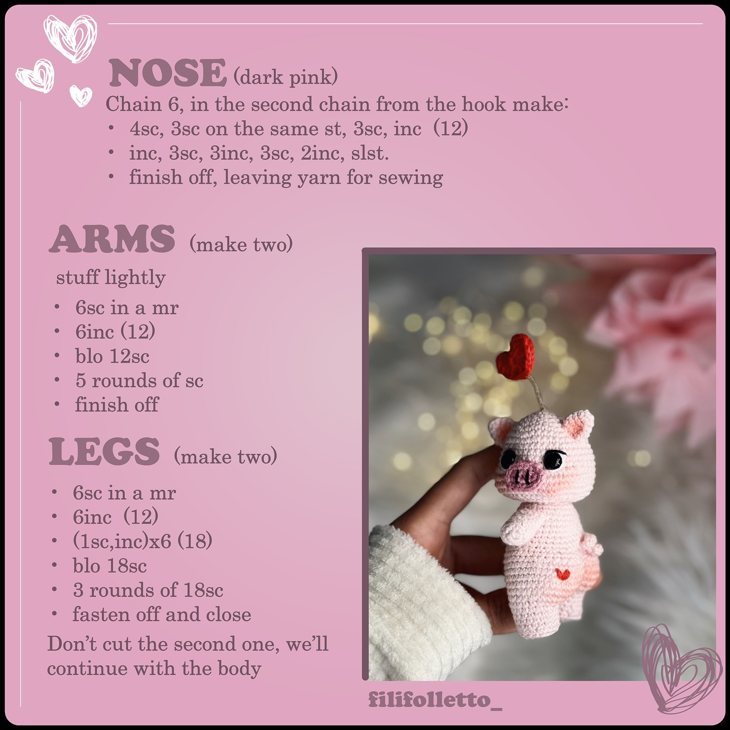 ✨ Free Pattern Release: Valenpig! 🐷💖✨