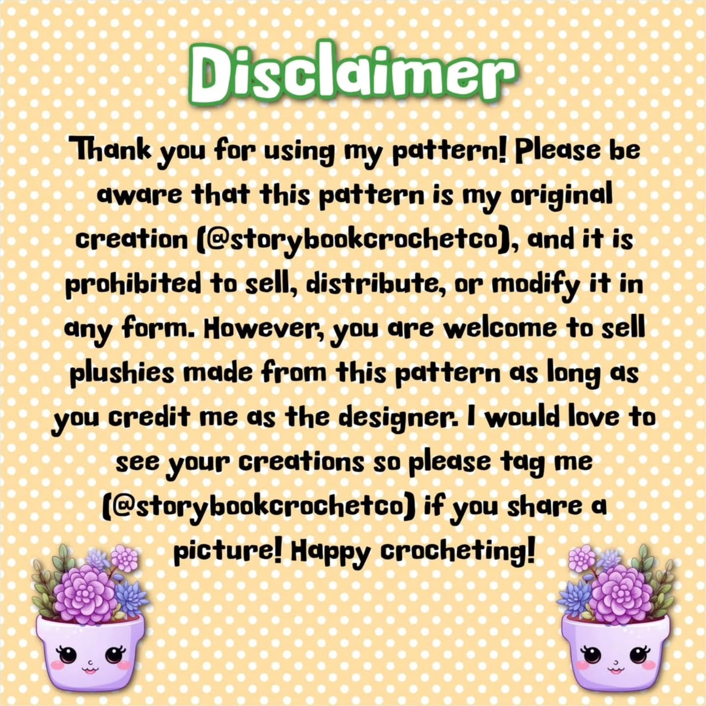 🌱FREE Succulent Pattern