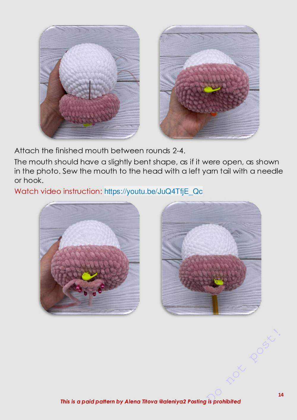 funny cow crochet pattern in english