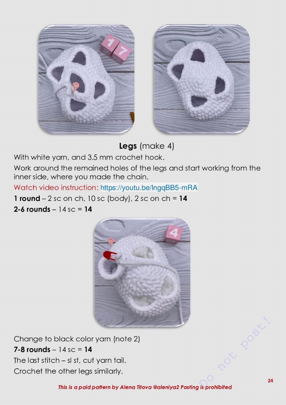 funny cow crochet pattern in english