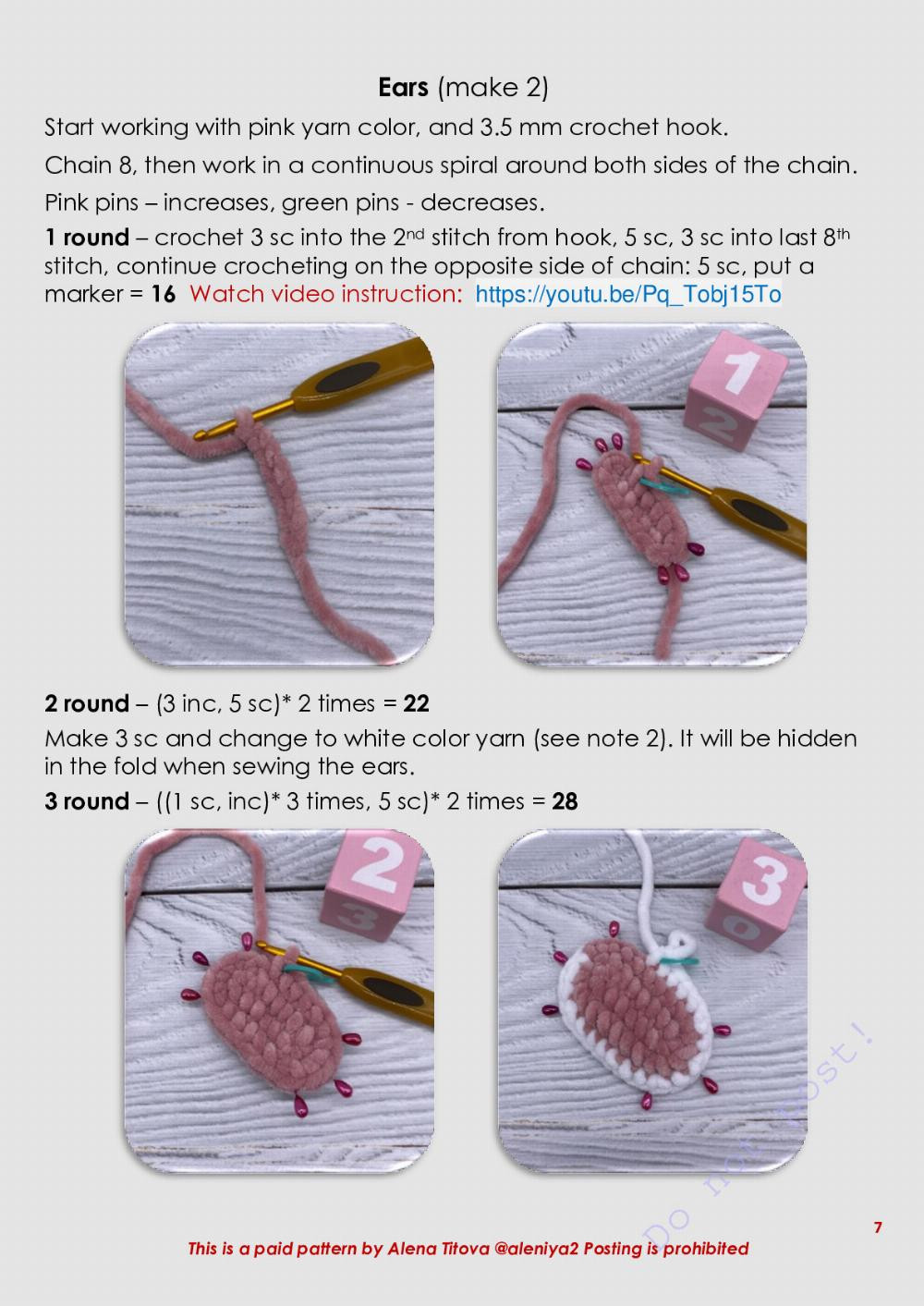 funny cow crochet pattern in english