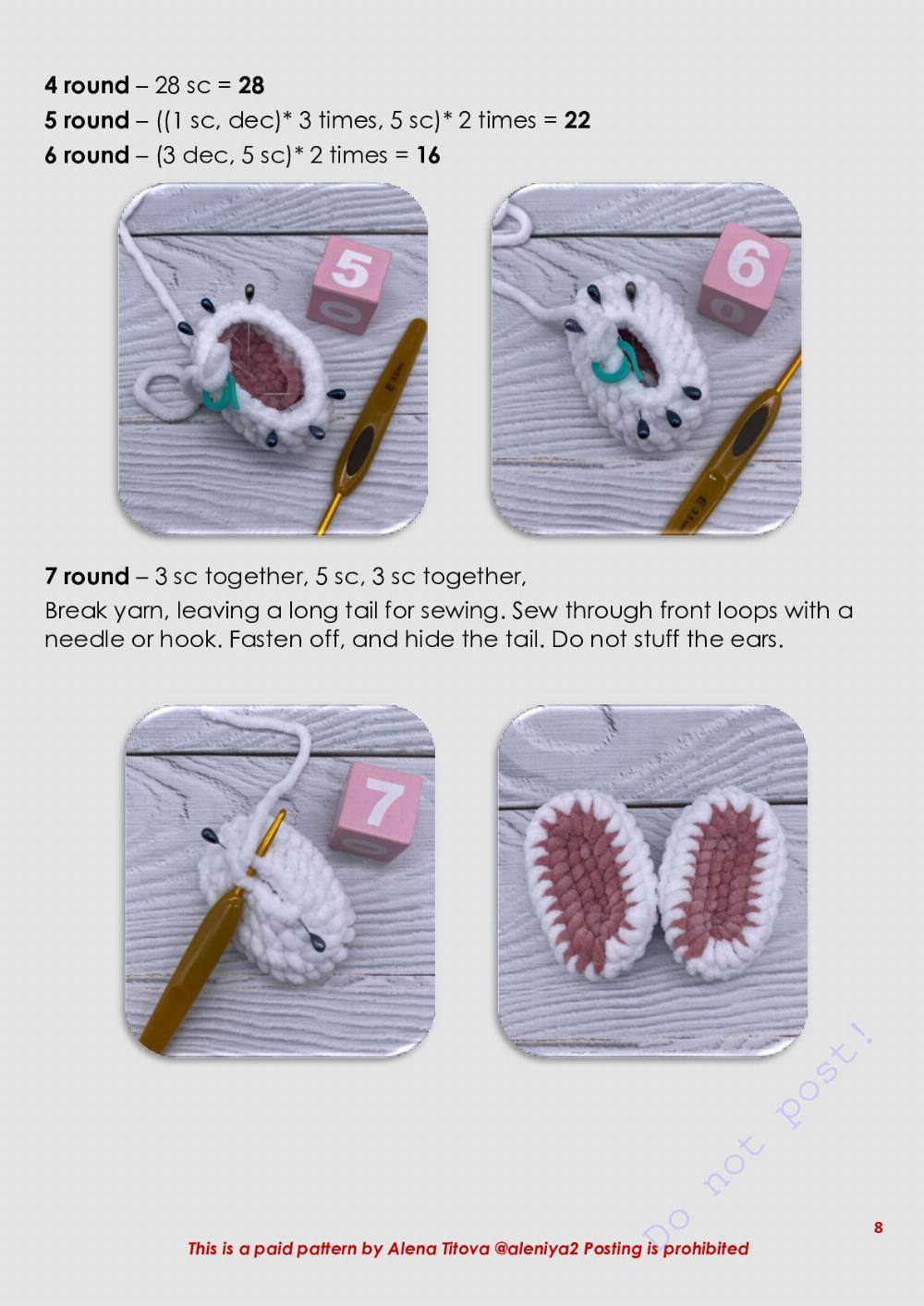 funny cow crochet pattern in english