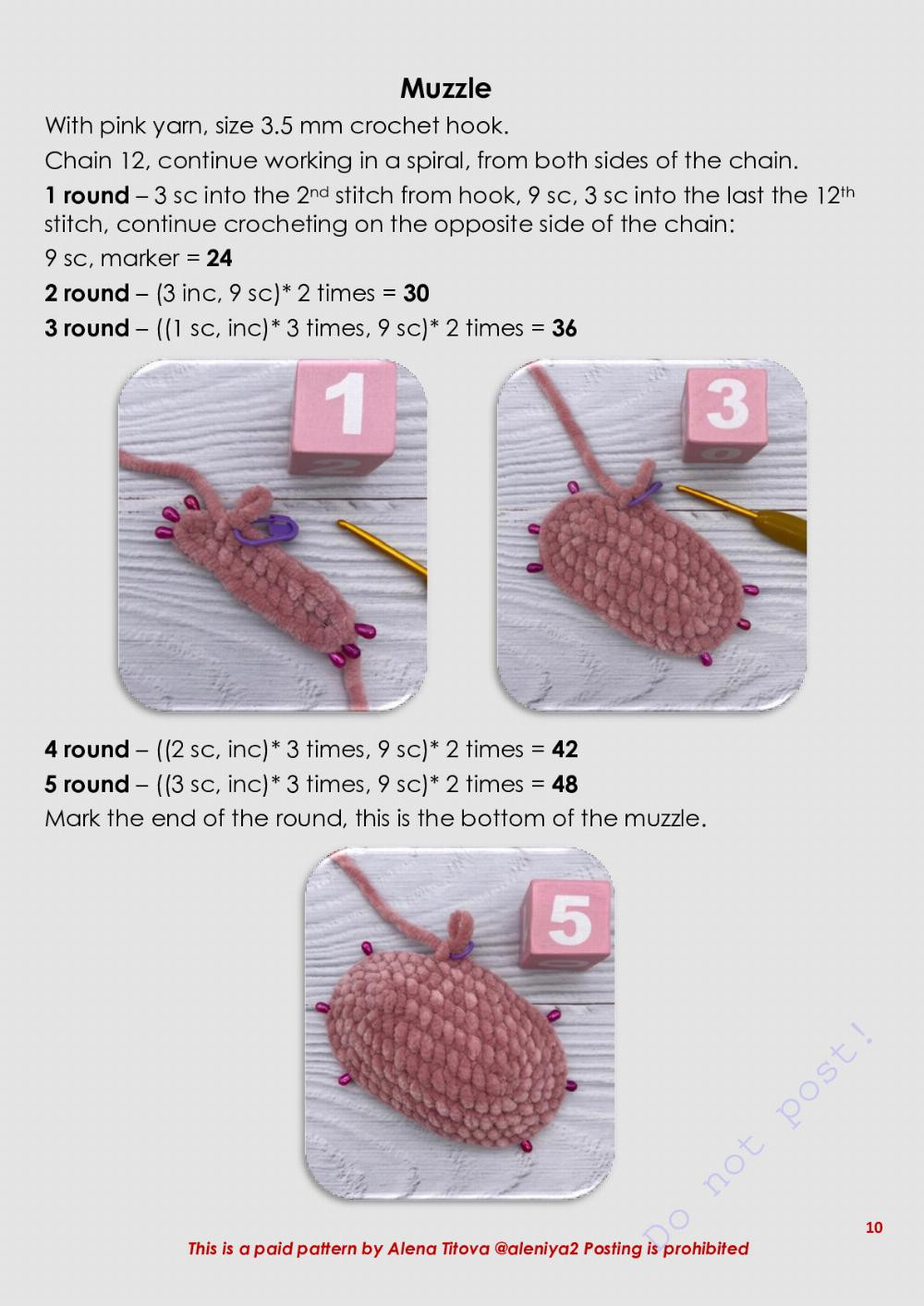 funny cow crochet pattern in english