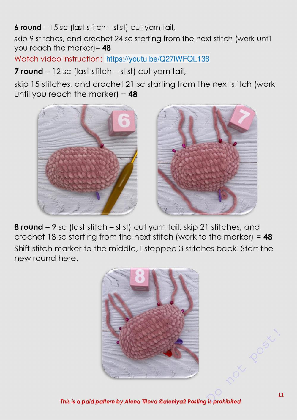 funny cow crochet pattern in english