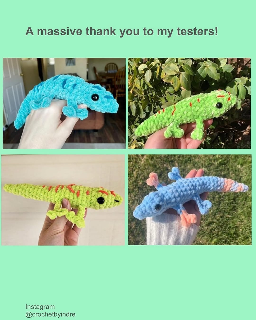 gordon the gecko free crochet pattern