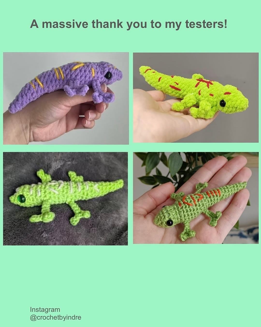 gordon the gecko free crochet pattern