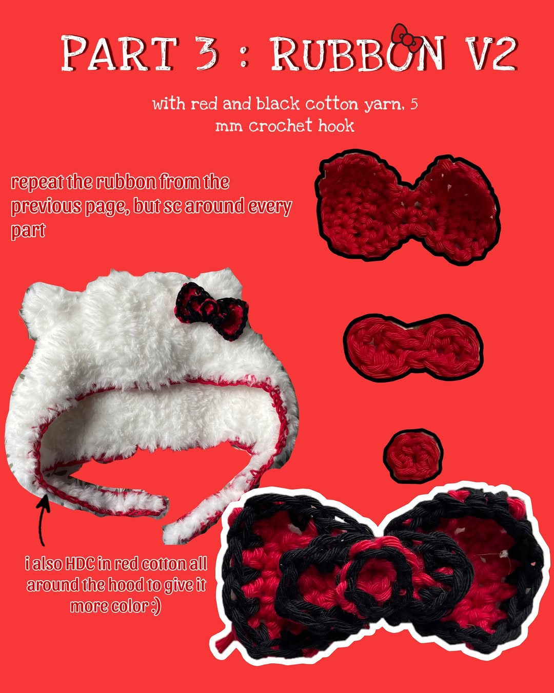 hello kitty hood free pattern