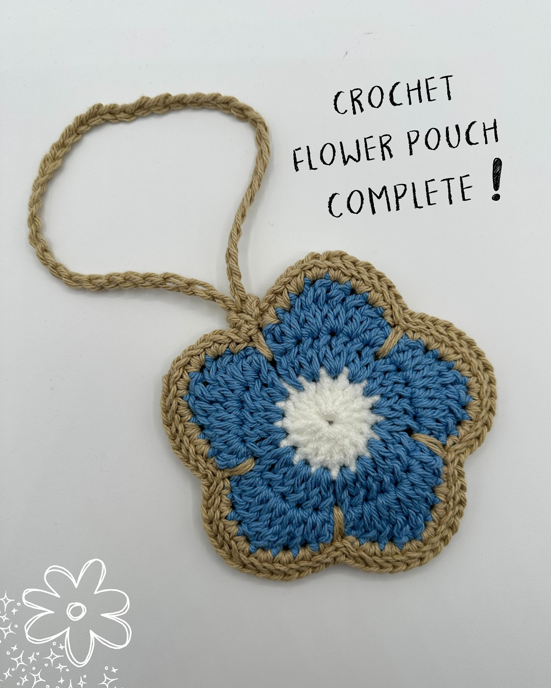 How to crochet flower bag🌸