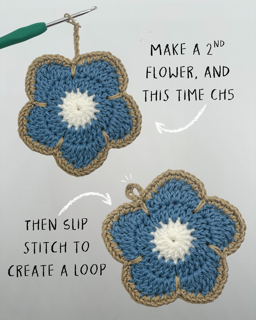 How to crochet flower bag🌸