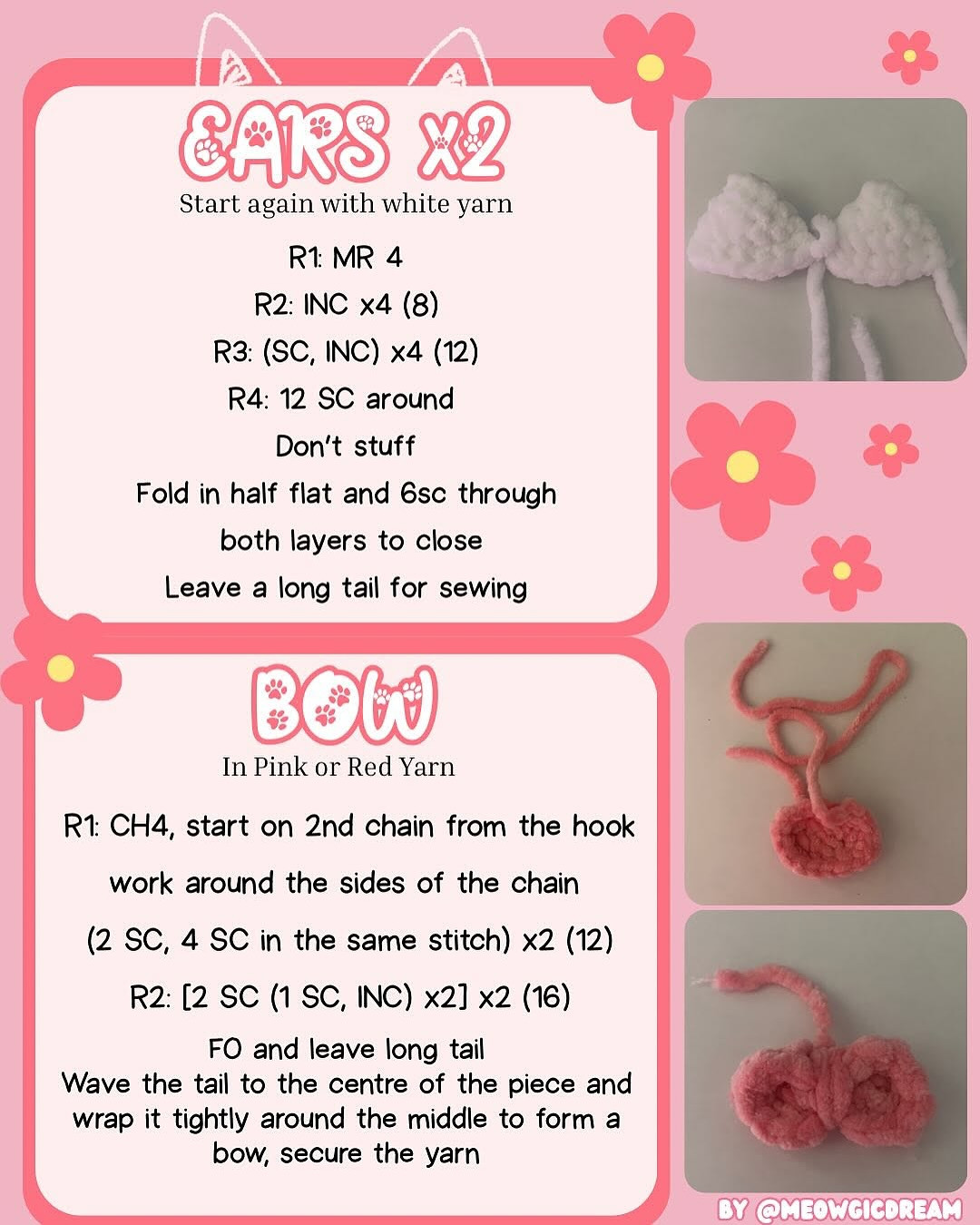 kitty pot flower free pattern