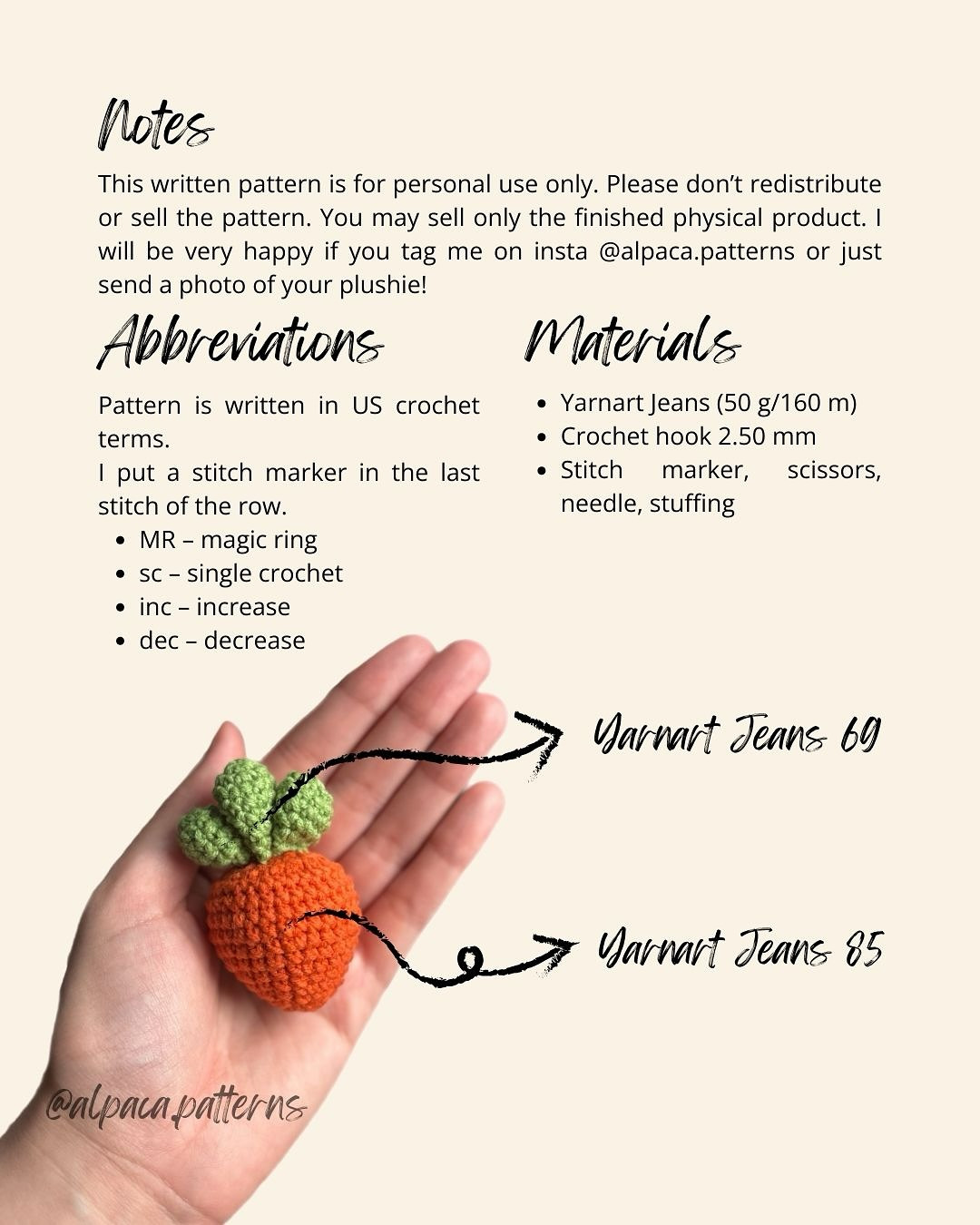 Little Carrot | free crochet pattern🥕