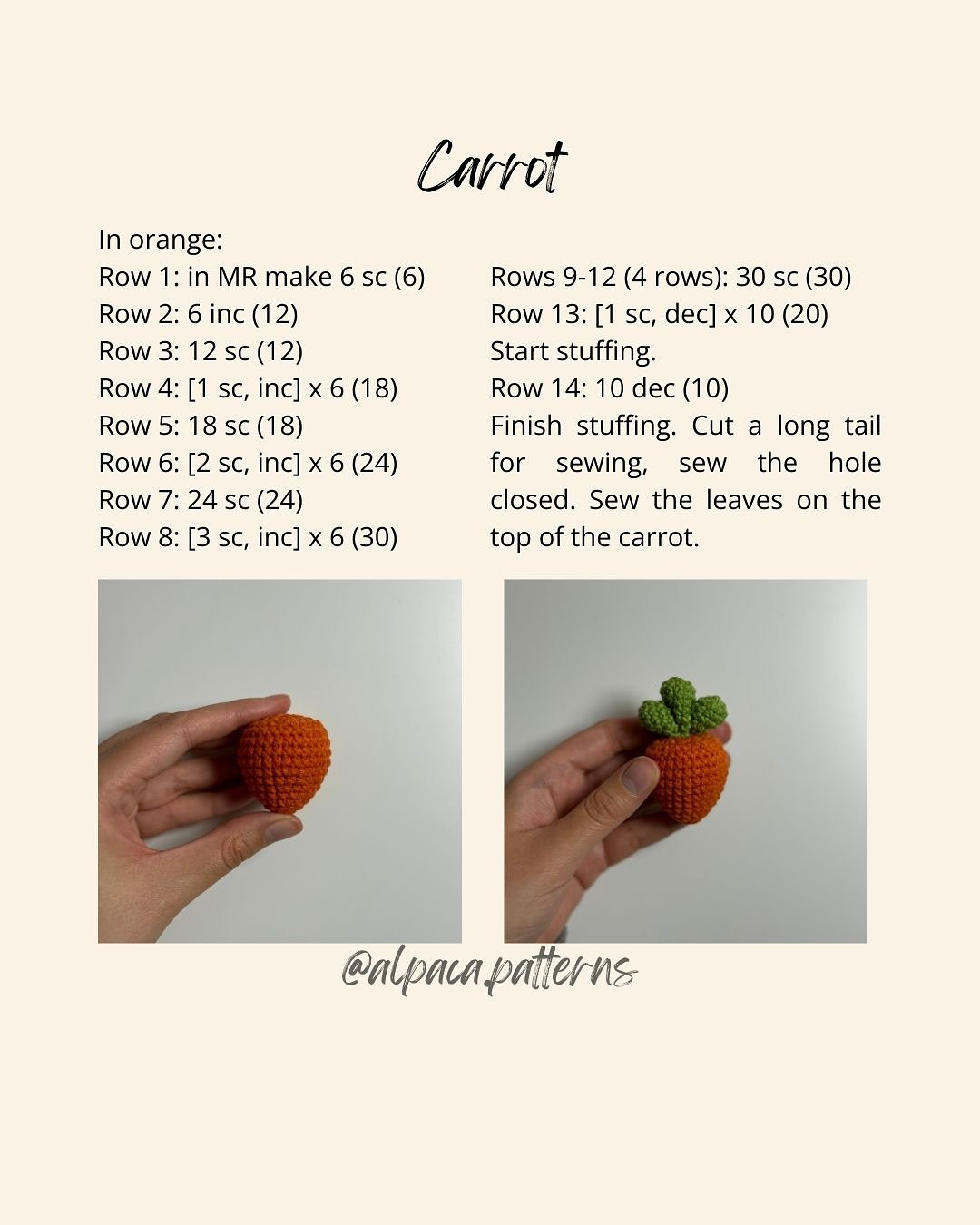 Little Carrot | free crochet pattern🥕