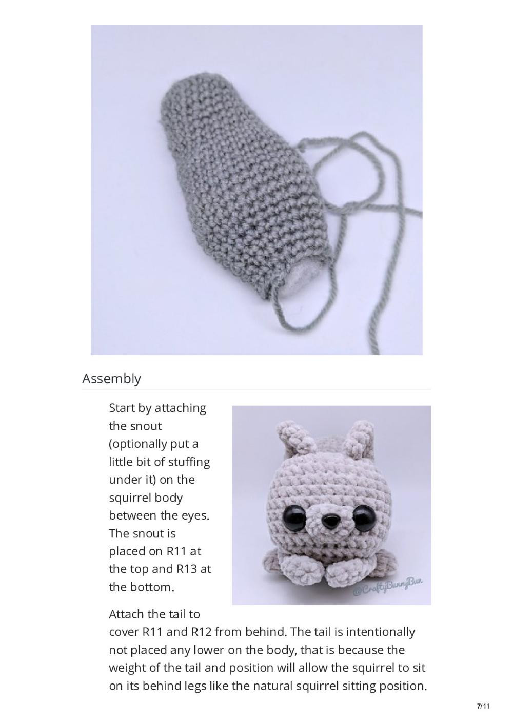 Little Cube Squirrel Amigurumi Pattern
