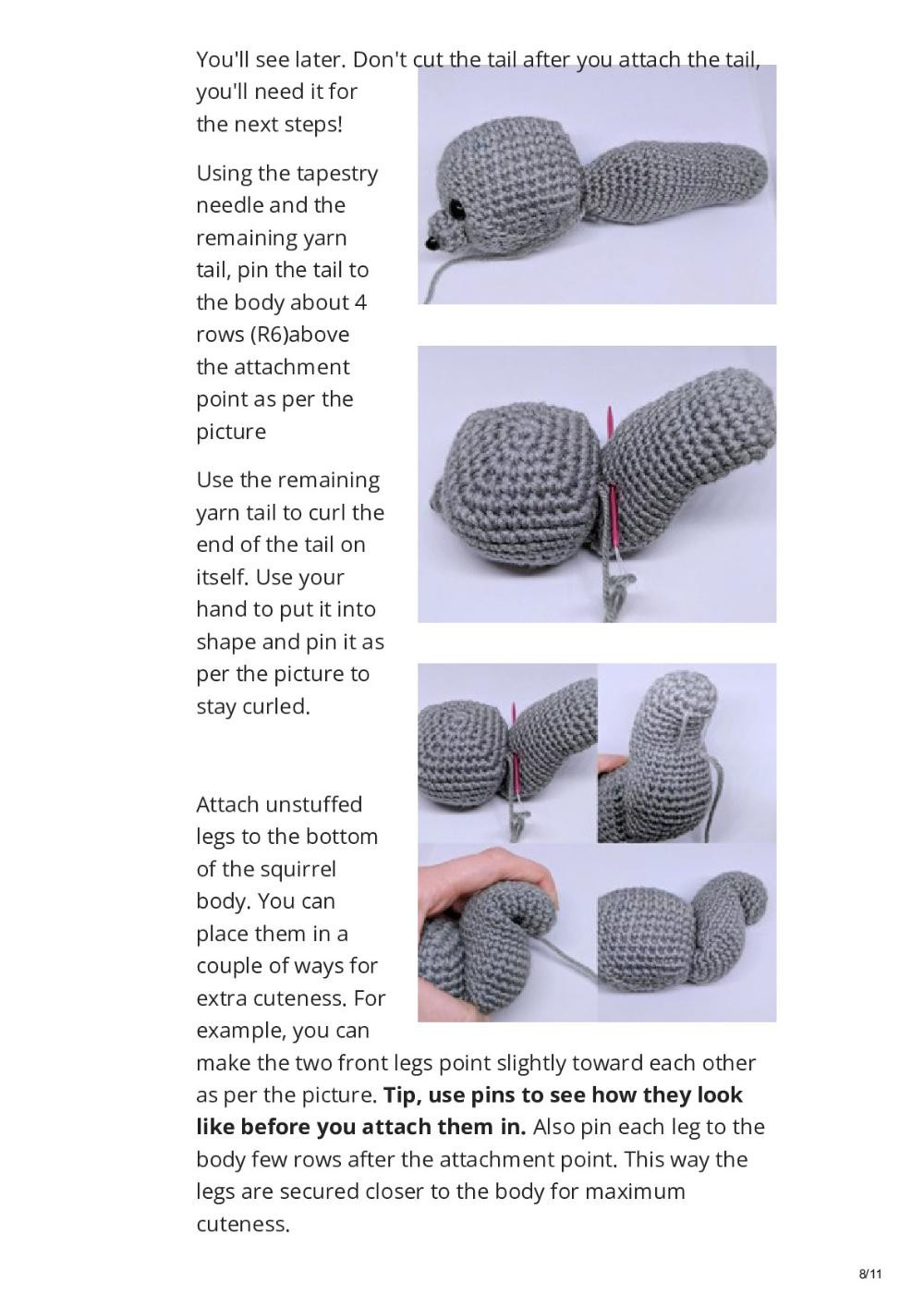 Little Cube Squirrel Amigurumi Pattern