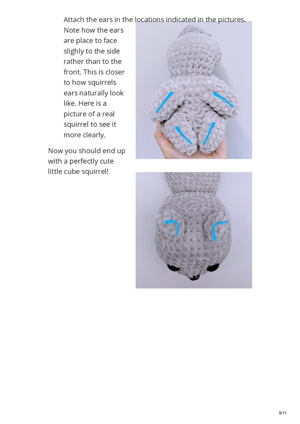 Little Cube Squirrel Amigurumi Pattern