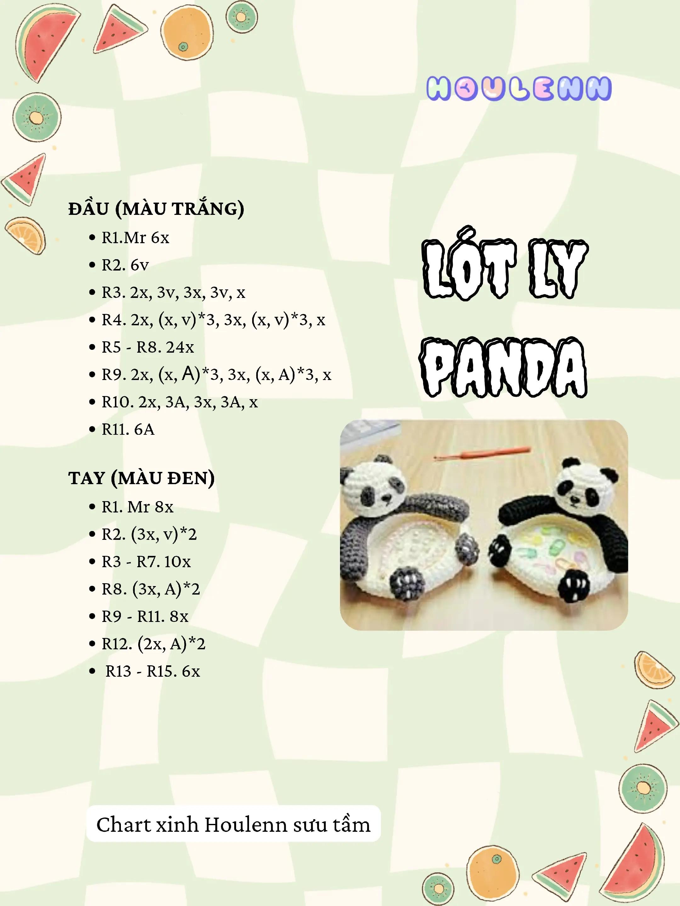 Lót ly panda