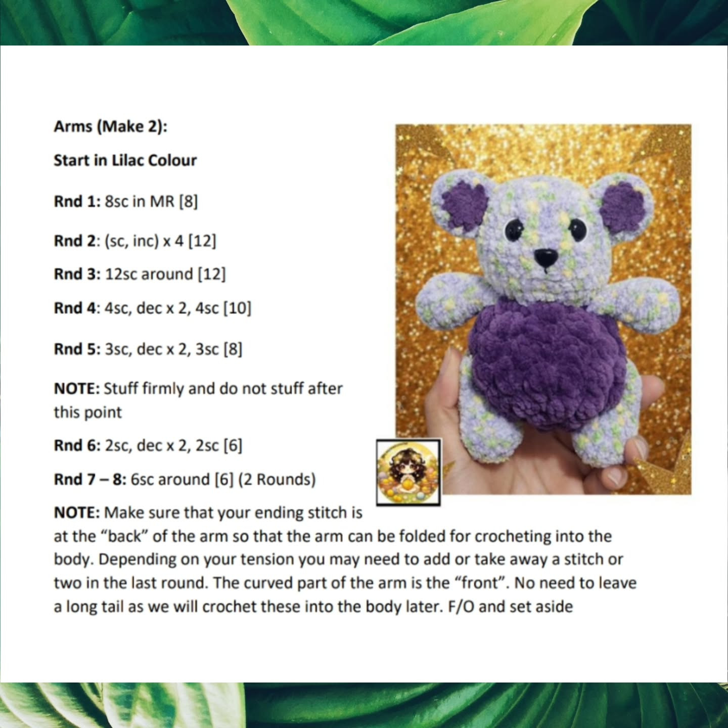low sew bella the beautyberry bear crochet pattern