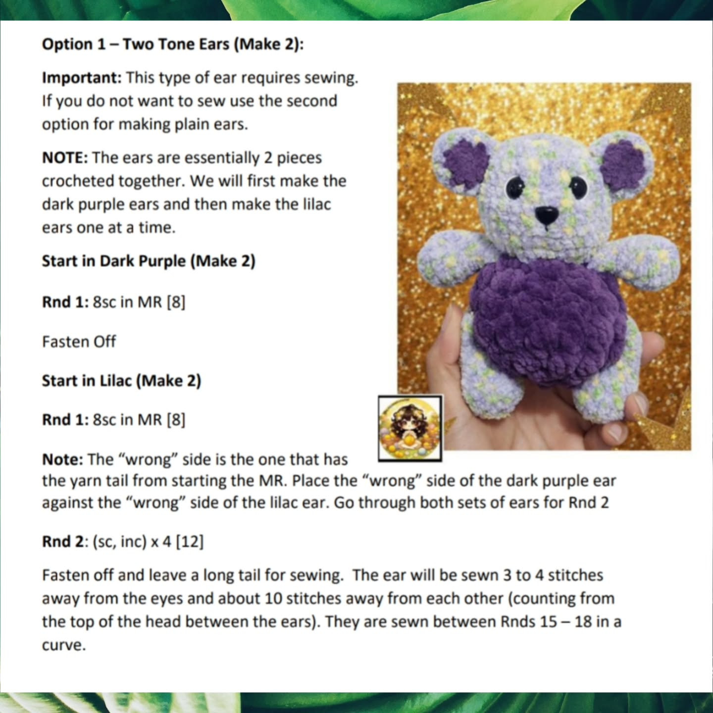 low sew bella the beautyberry bear crochet pattern