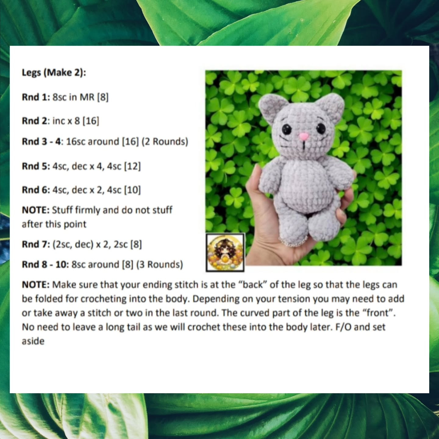 low sew kennedy the kitty crochet pattern
