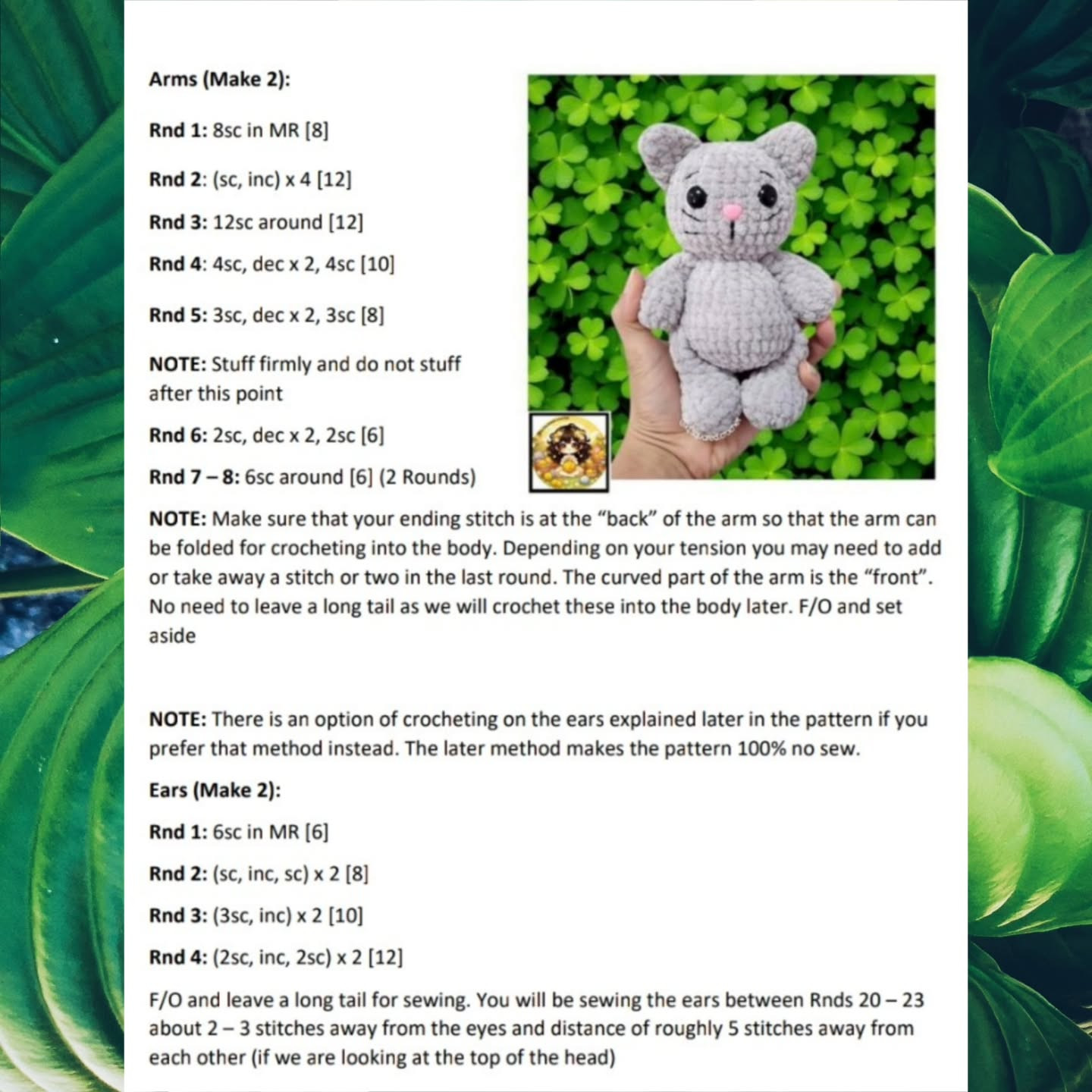 low sew kennedy the kitty crochet pattern