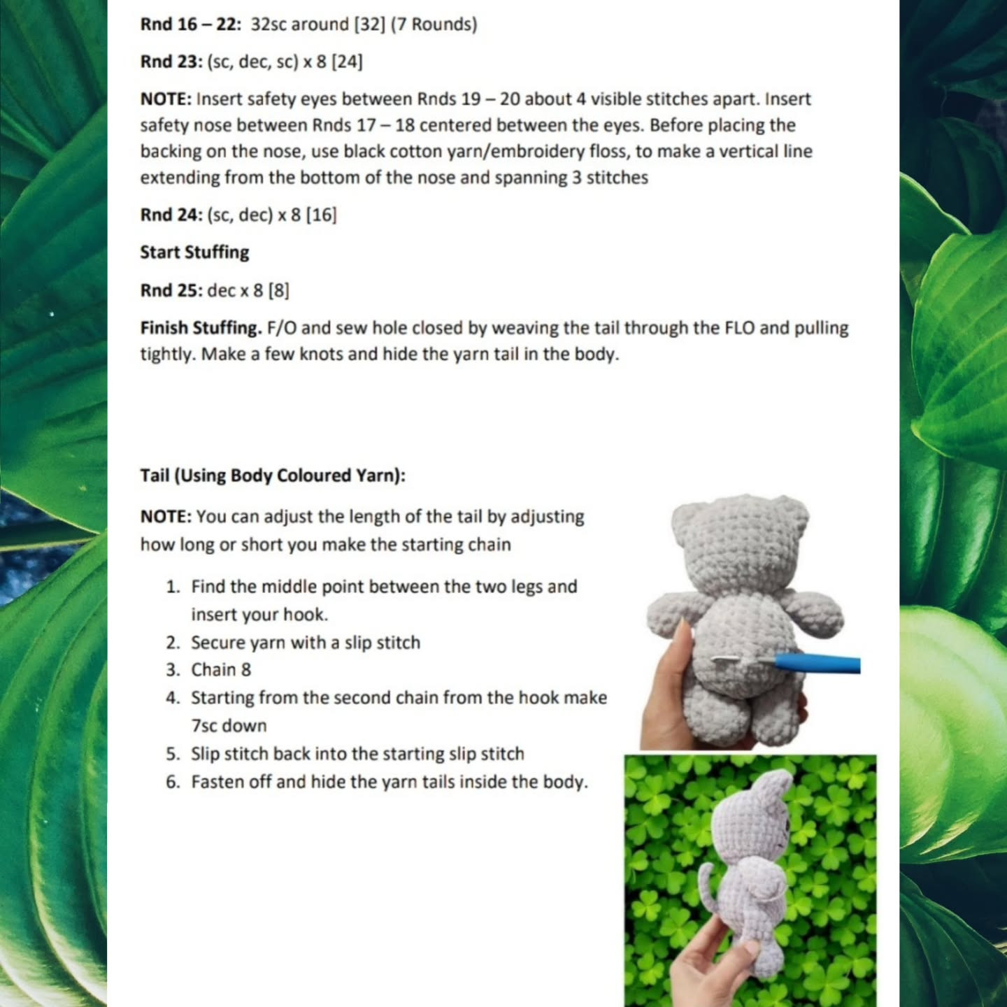low sew kennedy the kitty crochet pattern