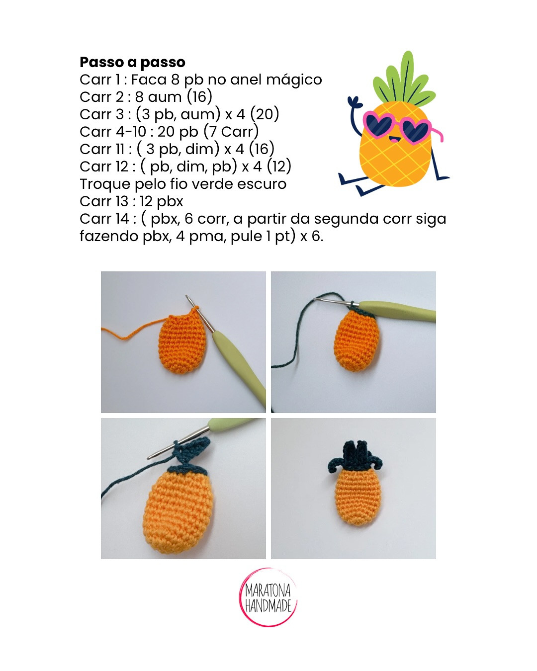 Meet the most tropical brooch from the @maratona_handmade : our cheerful little “Pin-e- apple”!