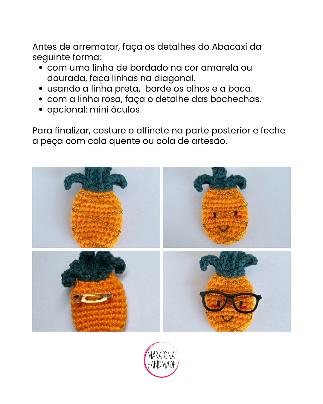 Meet the most tropical brooch from the @maratona_handmade : our cheerful little “Pin-e- apple”!