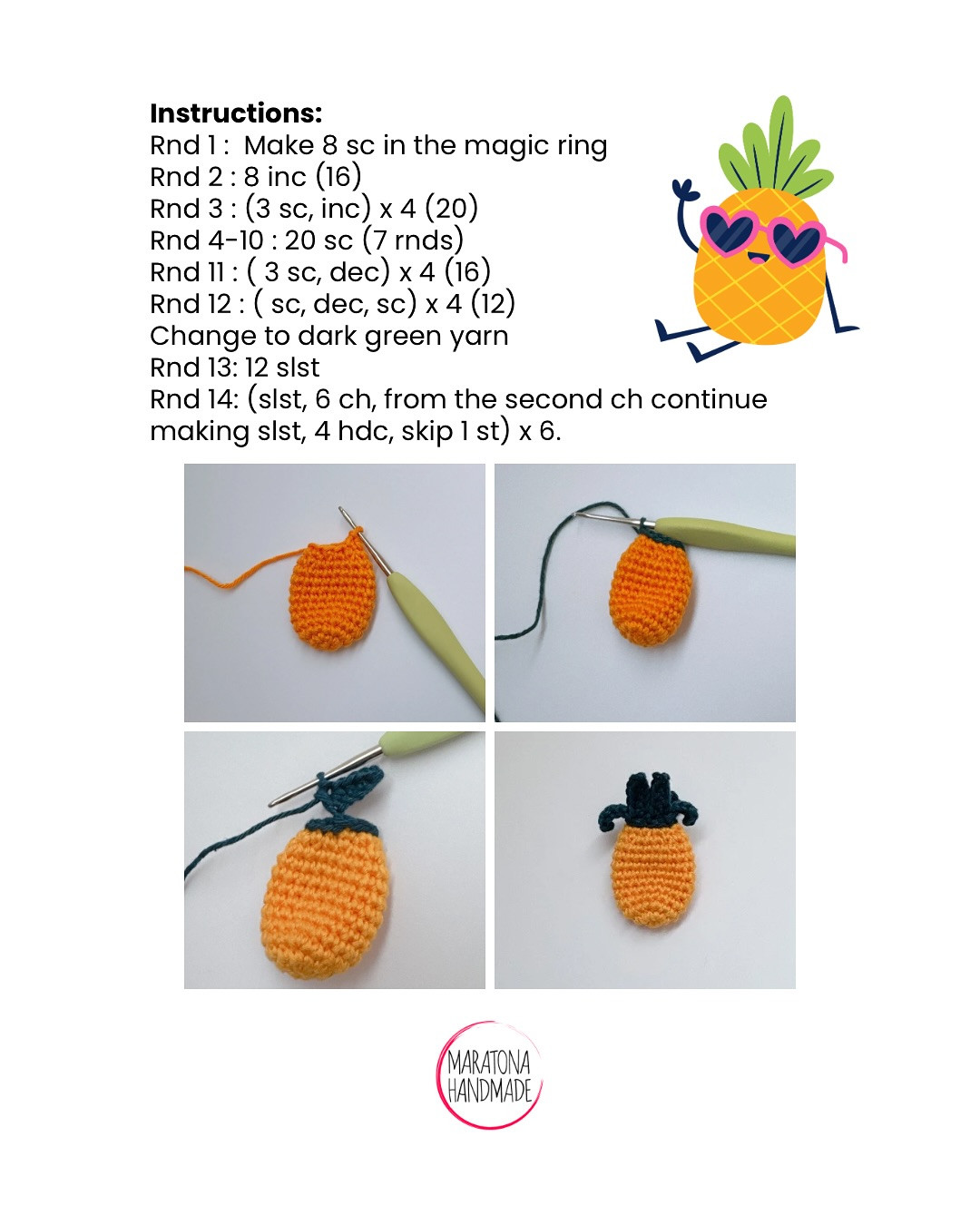 Meet the most tropical brooch from the @maratona_handmade : our cheerful little “Pin-e- apple”!