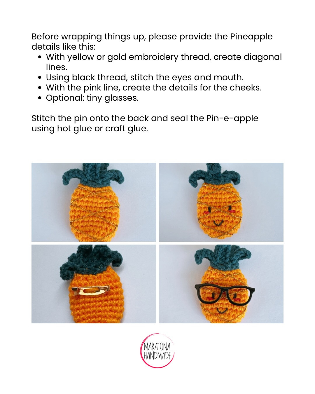Meet the most tropical brooch from the @maratona_handmade : our cheerful little “Pin-e- apple”!