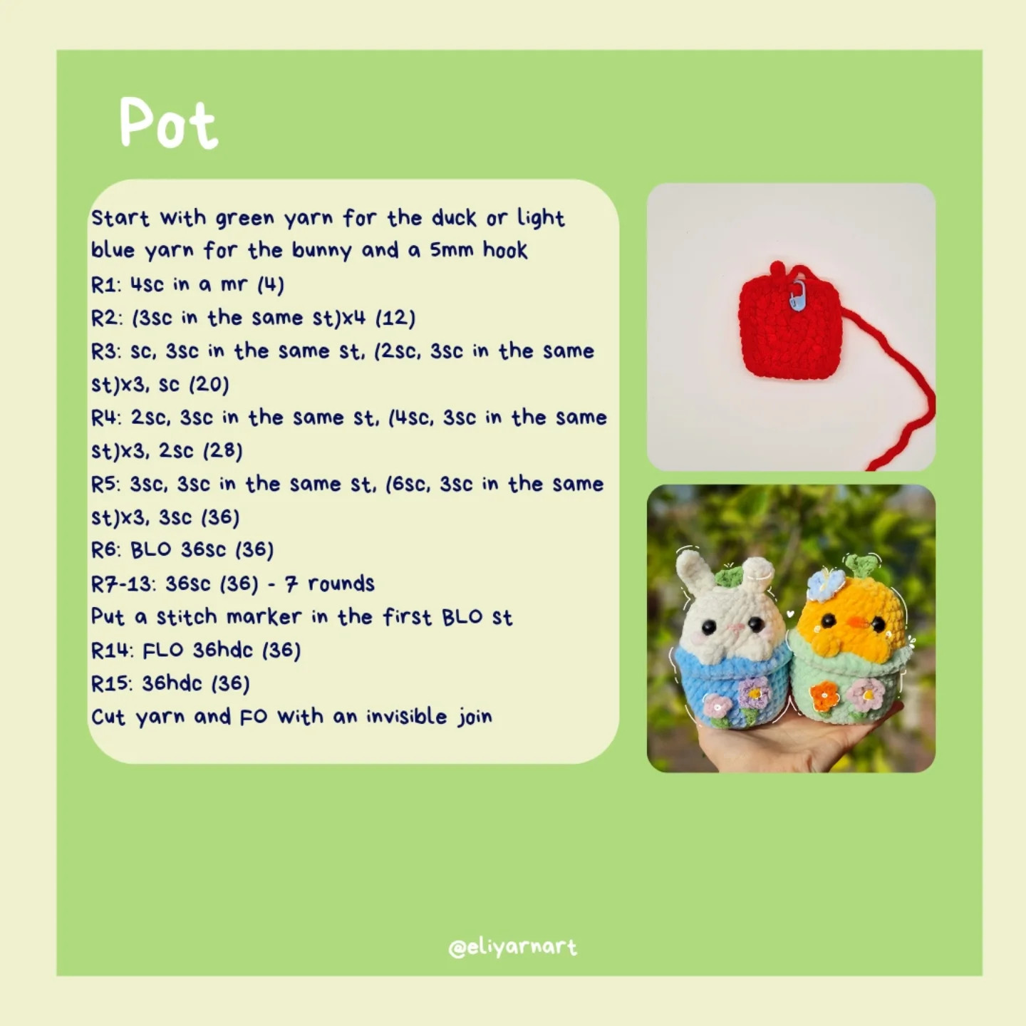 ✨️Myosotis the Bunny 🐰🩵 and Daffodil the Duck 🐥💛 FREE PATTERN release✨️