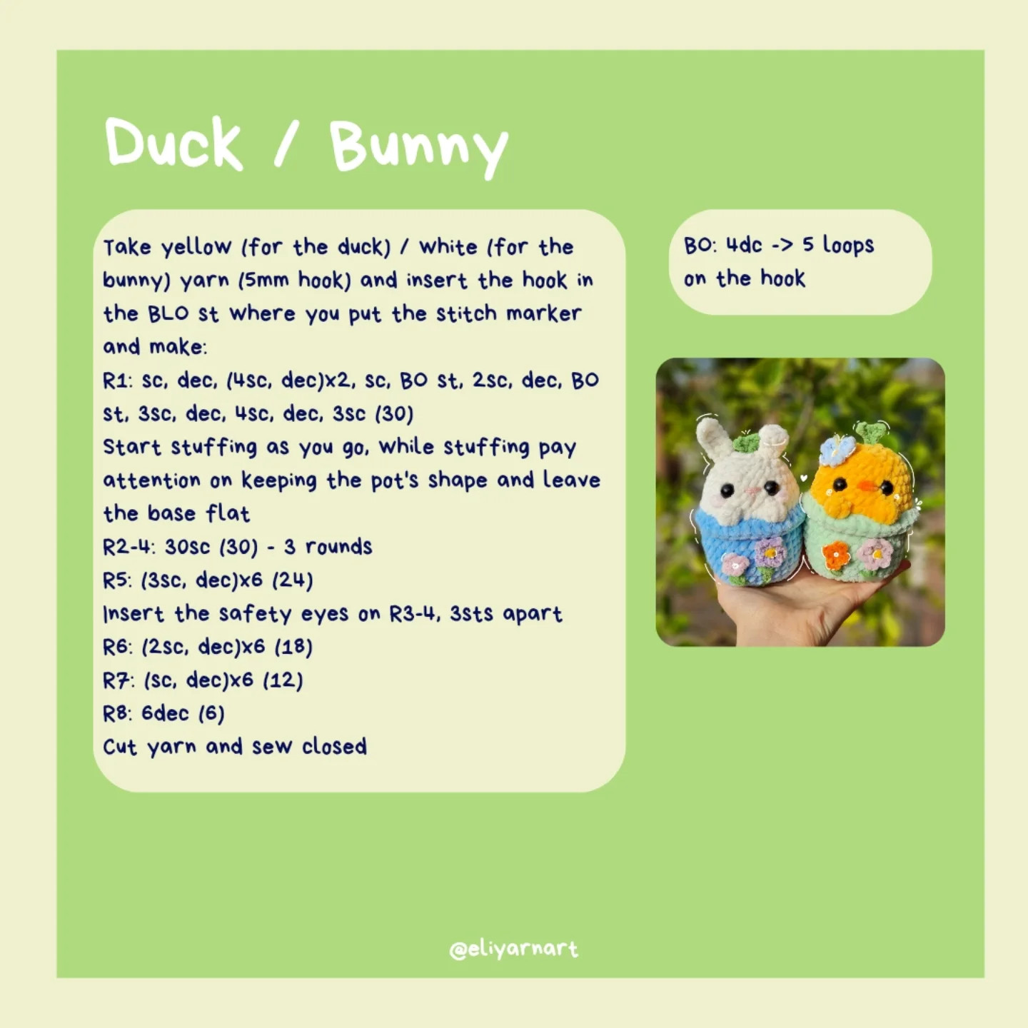 ✨️Myosotis the Bunny 🐰🩵 and Daffodil the Duck 🐥💛 FREE PATTERN release✨️