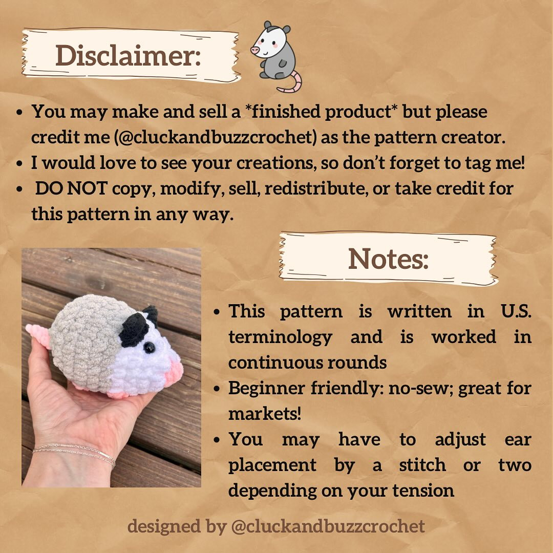 no sew opossum market mouse